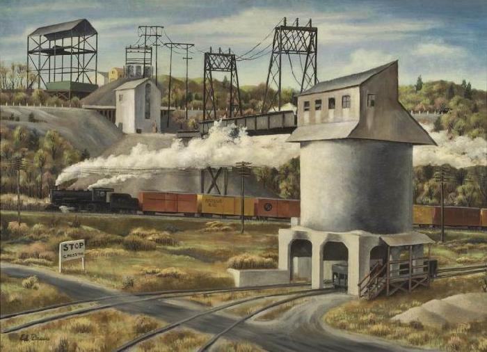 unknow artist Gravel Silo oil painting picture